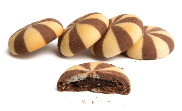 Печиво з шоколадним кремом ізольоване — стокове фото