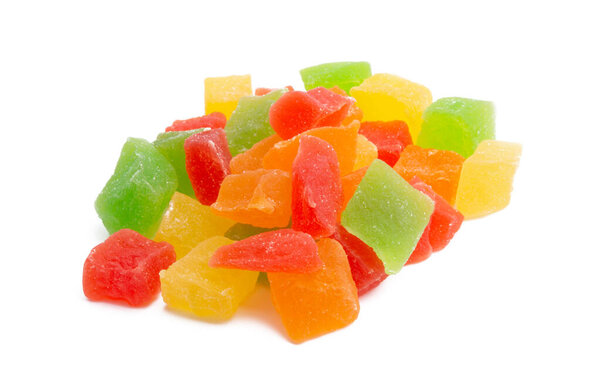 candied fruit isolated 