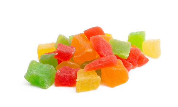 candied fruit isolated 