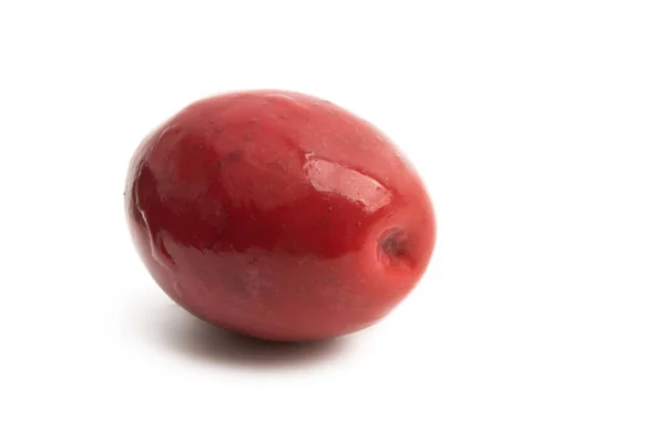 Red olives isolated — Stock Photo, Image