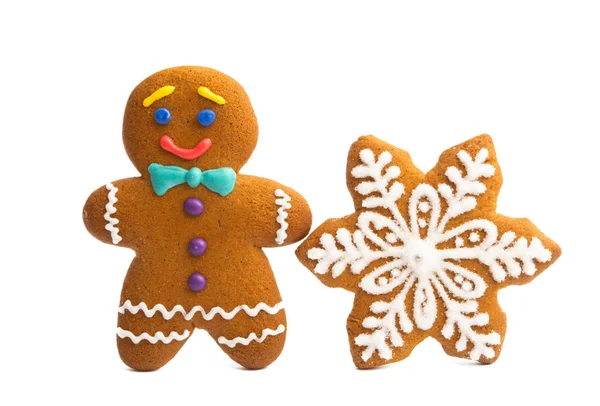 Vánoční perník cookie izolované — Stock fotografie