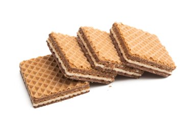 Kare waffle 'lar izole 