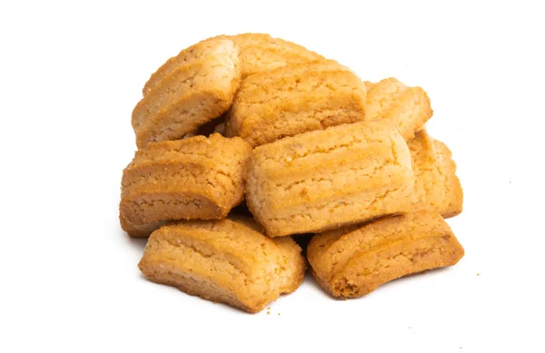 Smör cookies isolerade — Stockfoto