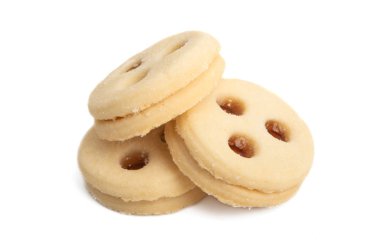 round cookies with jam isolated 