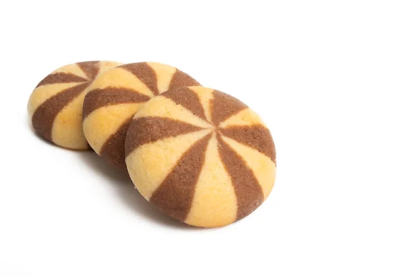 Cookies with chocolate cream isolated — Stock Photo, Image