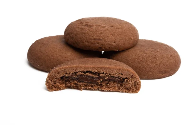 Печенье с шоколадным кремом — стоковое фото