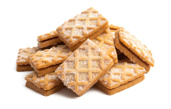 Cookies com geléia isolada — Fotografia de Stock
