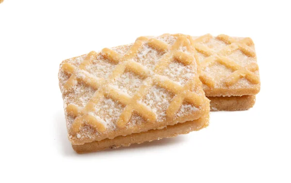 Galletas con mermelada aislada — Foto de Stock