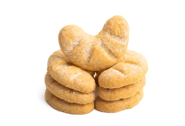 Vanilla butter cookies isolated — Stock Photo, Image