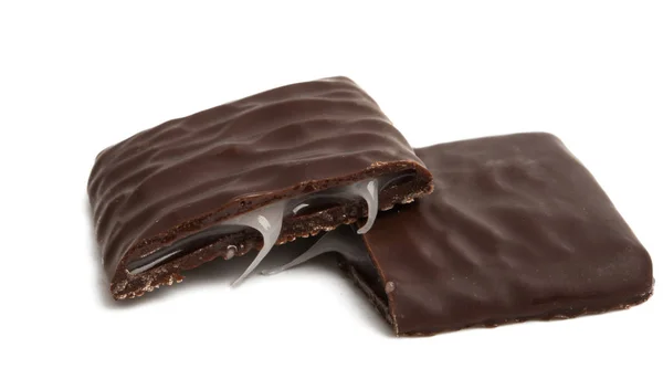 Čokoláda s mátovým krémem — Stock fotografie