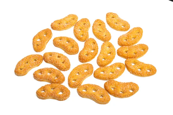 Pretzel in zucchero isolato — Foto Stock