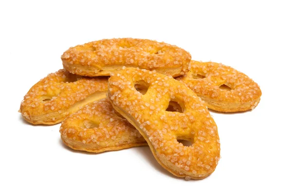 Pretzel in sugar isolated — Stock Photo, Image