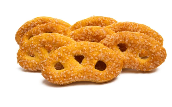 Pretzel in sugar isolated — Stock Photo, Image