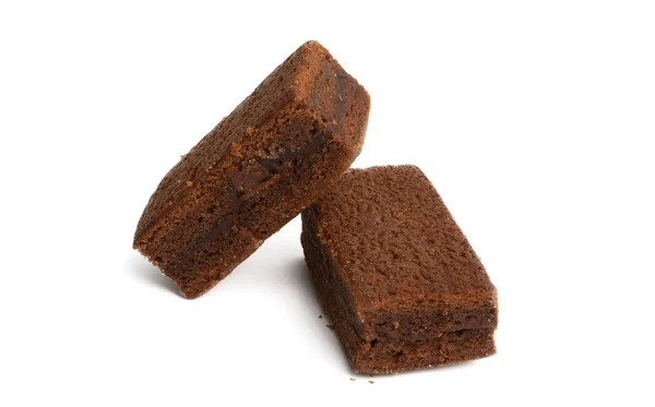 American brownie chocolate cake isolated — Stock Photo, Image