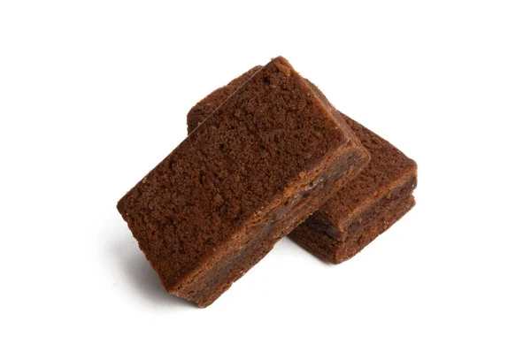 아메리칸 브라우니 초콜릿 케이크가 분리되다 — 스톡 사진