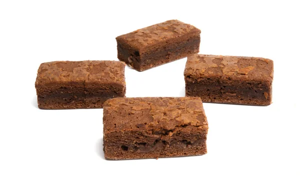 Americano brownie torta di cioccolato isolato — Foto Stock