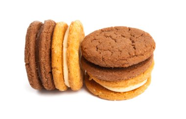 çift çerez beyaz arkaplanda izole