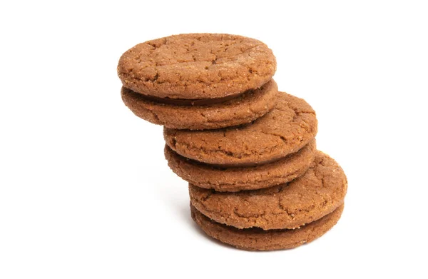 Galleta Doble Aislada Sobre Fondo Blanco — Foto de Stock