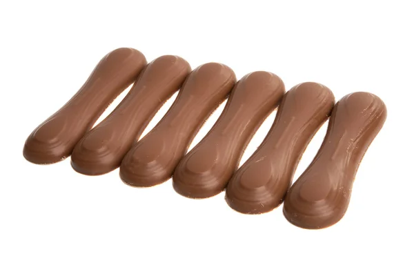 Varas Chocolate Isoladas Fundo Branco — Fotografia de Stock