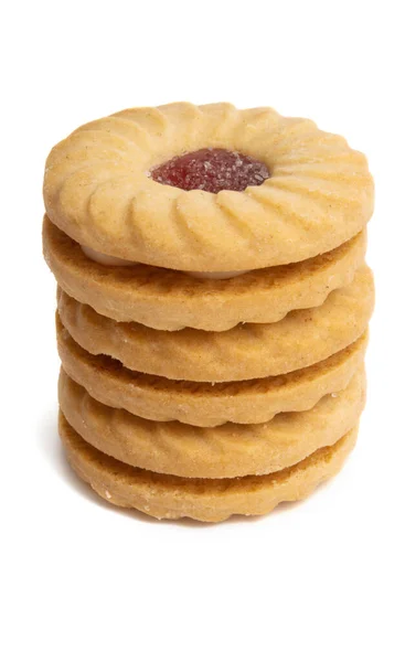 Biscuits Beurre Isolés Sur Fond Blanc — Photo