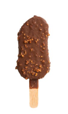 Beyaz arka plan üzerinde izole bir sopa dondurma