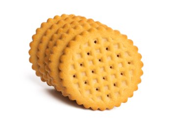 Beyaz arkaplanda izole edilmiş çerezler