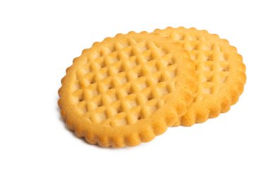 Beyaz arkaplanda izole edilmiş çerezler