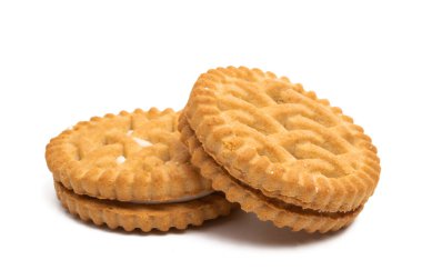 Beyaz arkaplanda izole edilmiş çerezler