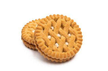 Beyaz arkaplanda izole edilmiş çerezler