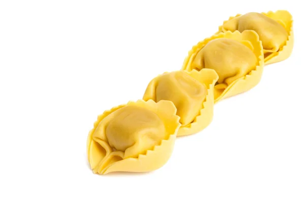 Ravioli Geïsoleerd Witte Achtergrond — Stockfoto