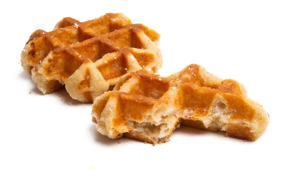 Waffeln Isoliert Auf Weißem Hintergrund — Stockfoto