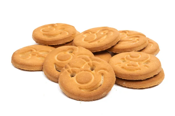 Galletas Aisladas Sobre Fondo Blanco —  Fotos de Stock