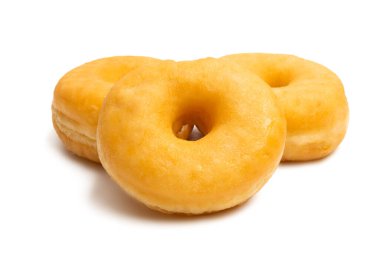 Çörekler beyaz arkaplanda izole edilmiş