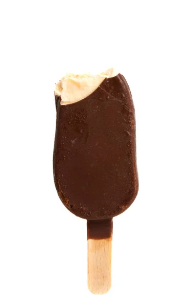 Ijs Een Stick Geïsoleerd Witte Achtergrond — Stockfoto