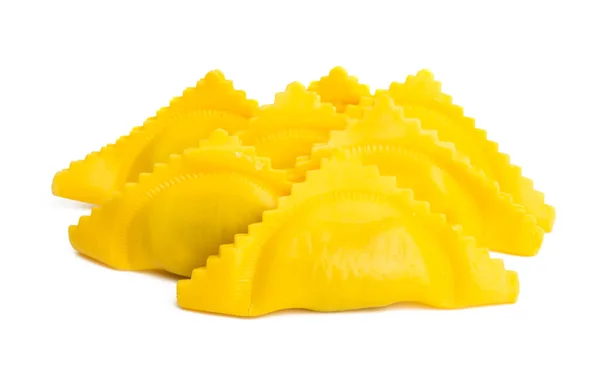 Driehoekige Ravioli Geïsoleerd Witte Achtergrond — Stockfoto