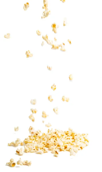 Popcorn Isolato Sfondo Bianco — Foto Stock
