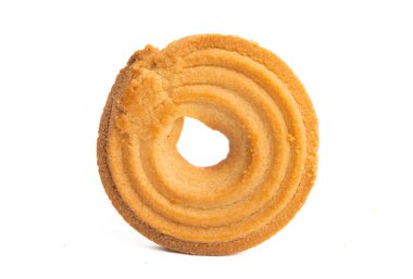 beyaz arkaplanda izole edilmiş çerez halkaları