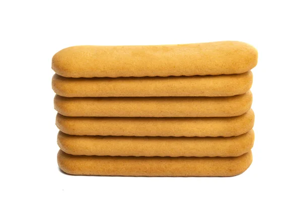 Koekje Koekjes Geïsoleerd Witte Achtergrond — Stockfoto