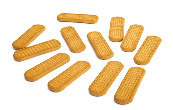 Koekje Koekjes Geïsoleerd Witte Achtergrond — Stockfoto