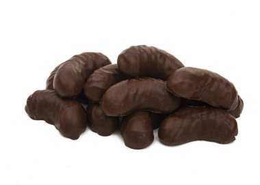 Beyaz arka planda izole edilmiş jöleli çikolata şekerleri.