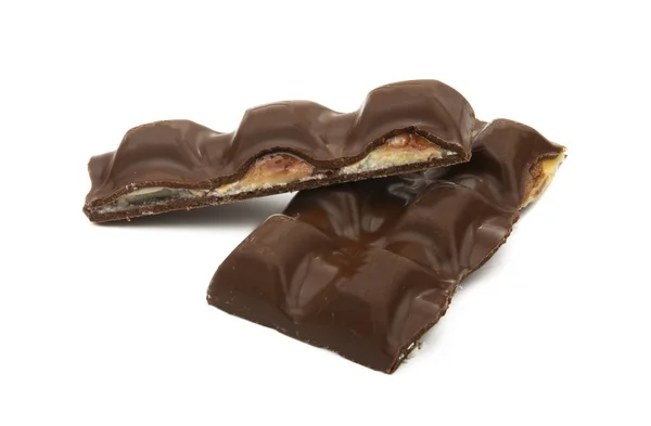 Chocolate Bar Filling Isolated White Background — Stock Photo, Image