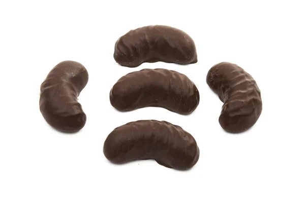 白地に隔離されたゼリーチョコレートキャンディー — ストック写真