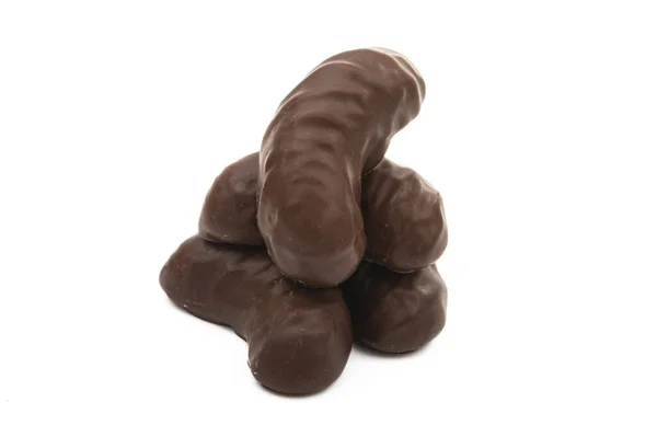 Doces Chocolate Geleia Isolado Fundo Branco — Fotografia de Stock