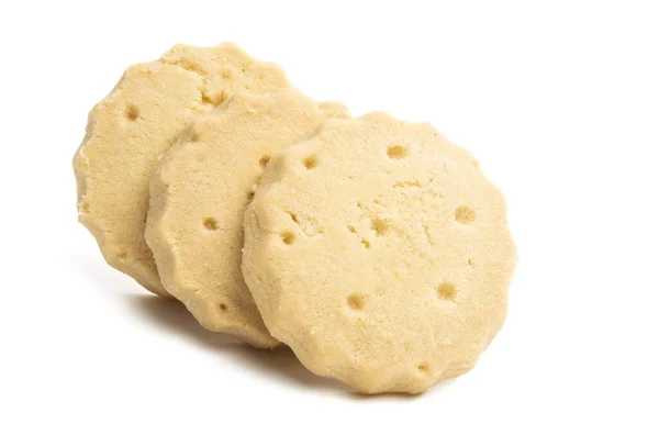 Galletas Mantequilla Aisladas Sobre Fondo Blanco — Foto de Stock