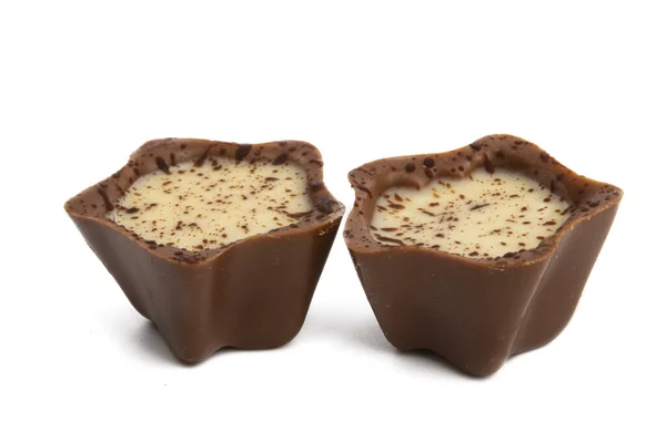 Caramelos Chocolate Aislados Sobre Fondo Blanco —  Fotos de Stock