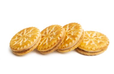 çift çerez beyaz arkaplanda izole