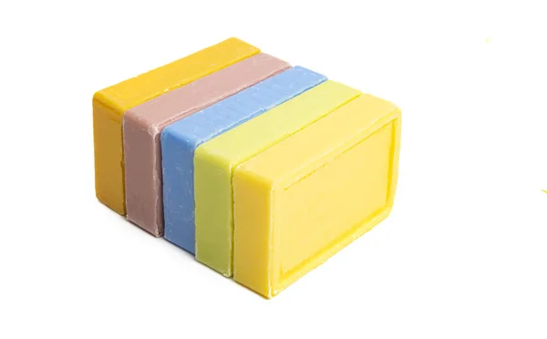 Square Soap Isolated White Background — Stock Photo, Image