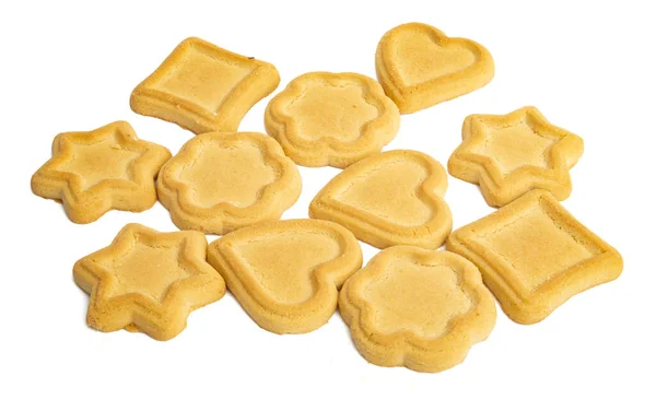 Cookies Isolerade Vit Bakgrund — Stockfoto