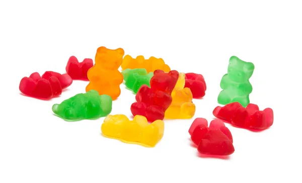 Jelly Bears Isolated White Background — Stock Photo, Image