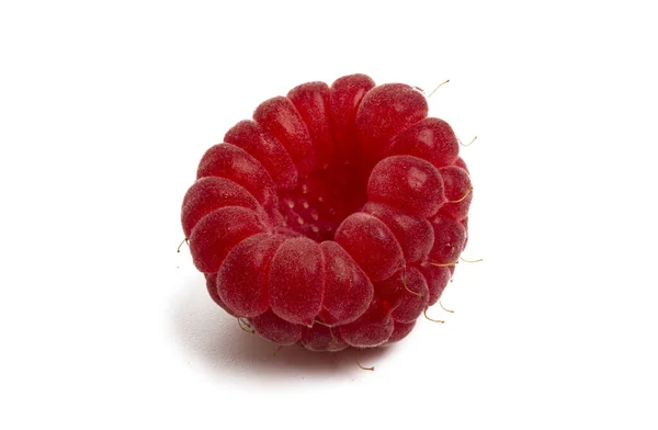 Reife Himbeeren Isoliert Auf Weißem Hintergrund — Stockfoto